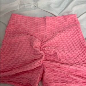 Pink Textured Women's Shorts